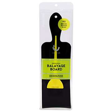 Colortrak Balayage Board Set for Achieving Balayage Look, Includes Curved Board and Textured Brush, Ideal for Salon Pros and Home Artists, 2 Items