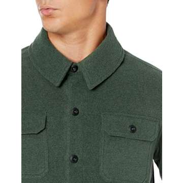 Stylish Polar Fleece Shirt Jacket for Men in Cool Weather