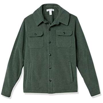 Stylish Polar Fleece Shirt Jacket for Men in Cool Weather