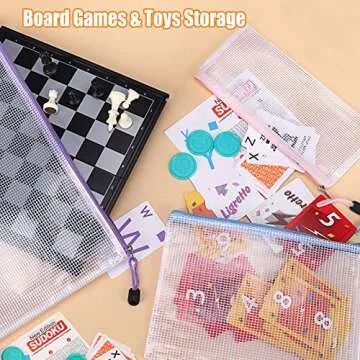 EOOUT 32pcs Waterproof Mesh Zipper Pouch Set for Organization