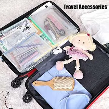 EOOUT 32pcs Waterproof Mesh Zipper Pouch Set for Organization