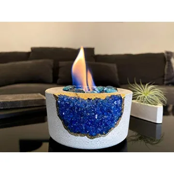 Amethyst Tabletop Fireplace | Portable Bio Ethanol Fire Bowl