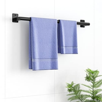 24 Inch Matte Black Towel Bar for Modern Bathrooms