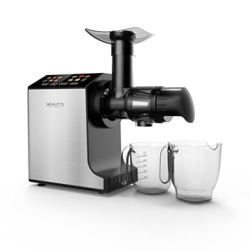 WHUTO Masticating Juicer - Cold Press, Touch Screen, Easy Clean & Quiet Motor with 2 Speed Modes, fo...
