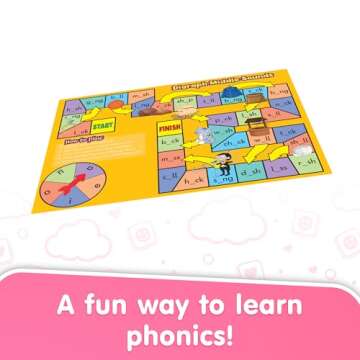Engaging Junior Learning Phonics Board Games Set for Ages 4-5