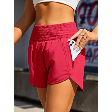 BMJL Women's High Waisted Athletic Shorts with Pocket
