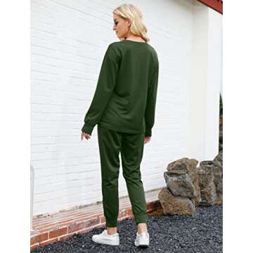 Bofell Sweatsuits for Women Lounge Sets Casual Workout Tracksuit Sets Fall Outfits S