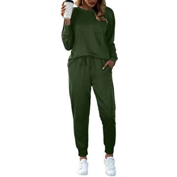 Bofell Sweatsuits for Women Lounge Sets Casual Workout Tracksuit Sets Fall Outfits S