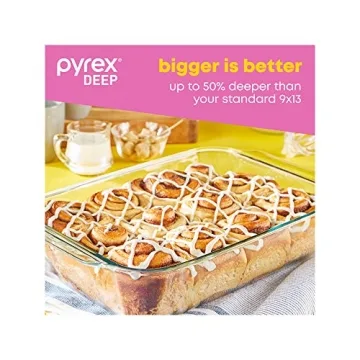 Pyrex Deep Glass Baking Dish Set with BPA-Free Lids