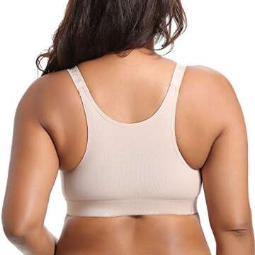 Gratlin Women's Plus Size Nursing Sports Bra for Comfortable Support