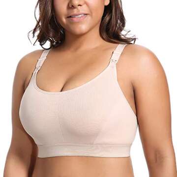 Comfortable Plus Size Nursing Sports Bra for Active Moms