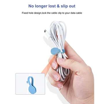 8PCS Silicone Magnetic Cable Ties & Clips, Cord Organizer [1S] Management Reusable Magnet Cable Organizer, Phone Cord Holder for Organizing, Bookmark Whiteboard Fridge Magnets etc