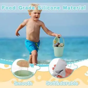 Travel Friendly 9Pcs Silicone Baby Beach Toys Set