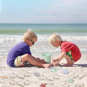 Travel Friendly 9Pcs Silicone Baby Beach Toys Set