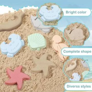 Travel Friendly 9Pcs Silicone Baby Beach Toys Set