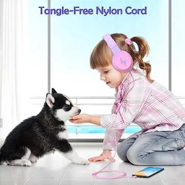 Candy Bila Kids Headphones with Volume Limiter & Microphone