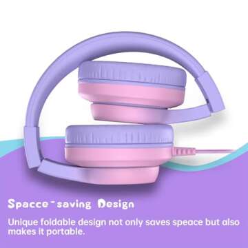 Candy Bila Kids Headphones with Volume Limiter & Microphone