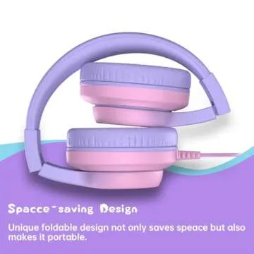 Candy Bila Kids Headphones with Volume Limiter & Microphone