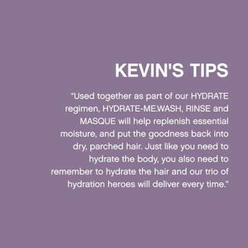 KEVIN.MURPHY HYDRATE-ME.RINSE - Moisturising Conditioner - For Normal & Dry Hair - Hair Repair - Colour Safe Conditioner - With Antioxidant Blend & Kakadu Plum - 250 mL / 8.4 fl oz