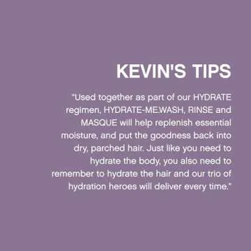 KEVIN.MURPHY HYDRATE-ME.RINSE - Moisturising Conditioner - For Normal & Dry Hair - Hair Repair - Colour Safe Conditioner - With Antioxidant Blend & Kakadu Plum - 250 mL / 8.4 fl oz