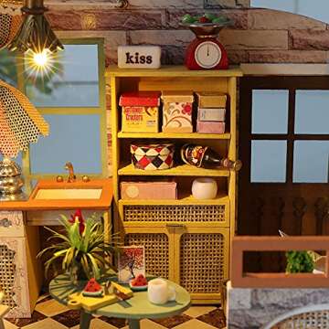Kisoy Dollhouse Miniature DIY Kit for Creative Fun