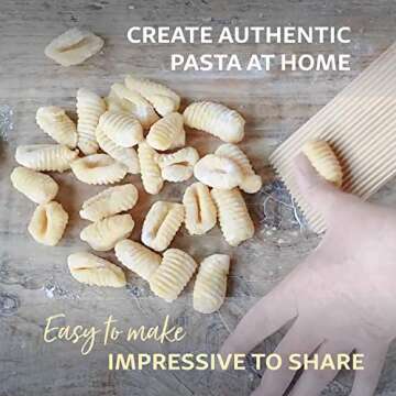 Gnocchi Boards and Wooden Butter Paddles to Easily Create Authentic Homemade Pasta and Butter Without Sticking - Set of 2 Makers - 9.5 inches