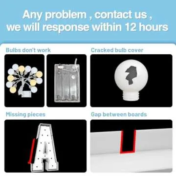 4FT Marquee Light Up Numbers 3,Party Decoration Large Marquee Light Up Letters with Weighted Water Bag,Pre-cut Foam Board Set Can Be Used for Birthdays,Weddings,Baby Anniversaries