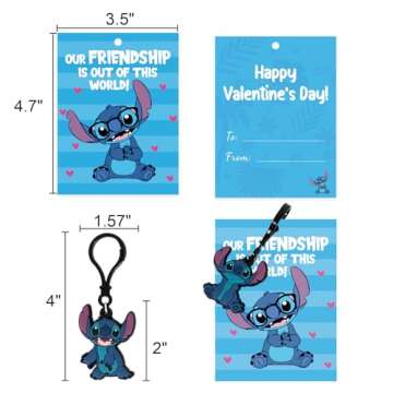 Dyatgerttide Valentine's Gift Set for Kids with Cards and Keychains