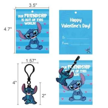 Dyatgerttide Valentine's Gift Set for Kids with Cards and Keychains