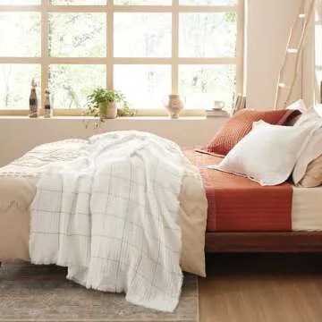 Bedsure Cream Throw Blanket - Cozy Decorative Gift