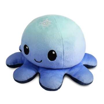 TeeTurtle - The Original Reversible Octopus Plushie - Day + Night - Cute Sensory Fidget Stuffed Animals That Show Your Mood