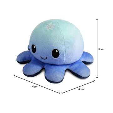 TeeTurtle - The Original Reversible Octopus Plushie - Day + Night - Cute Sensory Fidget Stuffed Animals That Show Your Mood