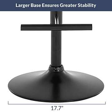 BELLEZE Adjustable Counter Height Bar Stools Set of 2, Faux Leather Upholstered Swivel Barstools with Widen Back, Kitchen Counter Stools Mid Century Modern Bar Chairs - Avalon (White)