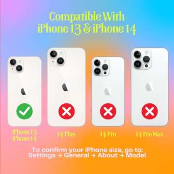 Chic Neon Pink iPhone 13/14 Silicone Case with 360° Protection