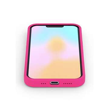Chic Neon Pink iPhone 13/14 Silicone Case with 360° Protection