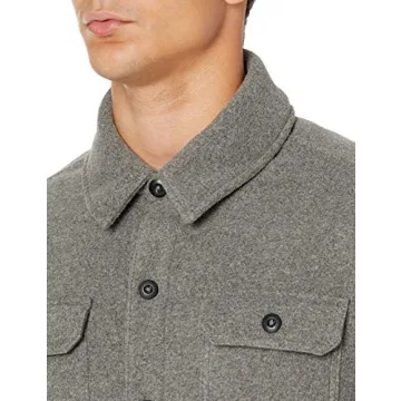 Men's Polar Fleece Shirt Jacket - Stylish & Warm