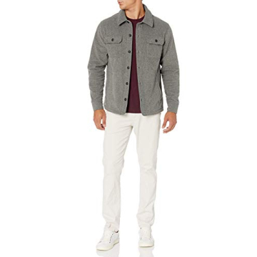 Men's Polar Fleece Shirt Jacket - Stylish & Warm