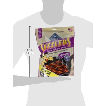 Blue Buffalo Sizzlers Bacon-Style Dog Treats, 15-oz Bag