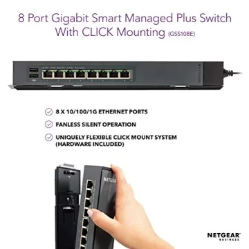 NETGEAR Smart Switch with 8 Ports and Silent Operation