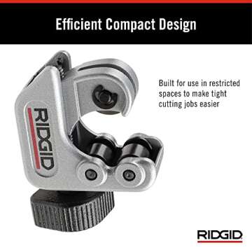 Ridgid - CC247 RIDGID 40617 Model 101 Close Quarters Tubing Cutter, 1/4-inch to 1-1/8-inch Tube Cutter Silver