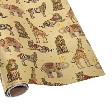 Caspari Gold Embossed Foil Gift Wrap - Elegant & Eco-Friendly