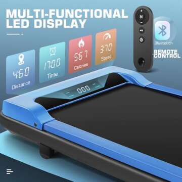 Ancheer Walking Pad, Max 300 Lbs Capacity, Under Desk Treadmills for Home Office, 2.5 HP Quiet Porta...