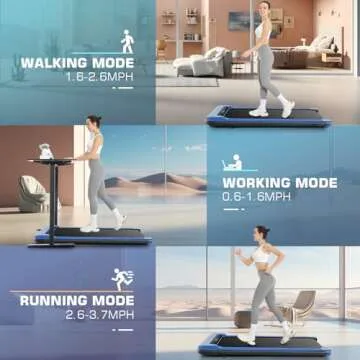 Ancheer Walking Pad, Max 300 Lbs Capacity, Under Desk Treadmills for Home Office, 2.5 HP Quiet Portable Walking Treadmill with LED Screen/Remote Control Black