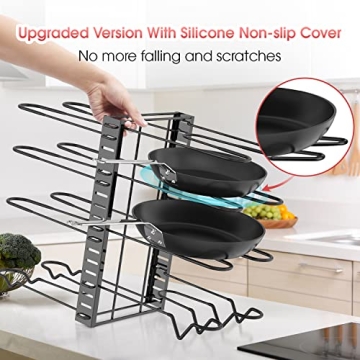 G-TING Adjustable Pot Rack Organizer 8-Tier Kitchen Storage