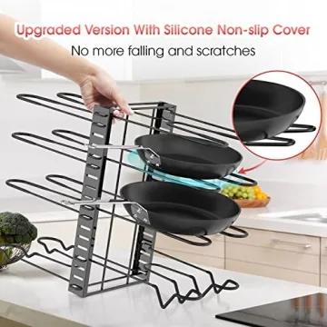 G-TING Adjustable Pot Rack Organizer 8-Tier Kitchen Storage