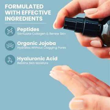 Collagen Peptide Serum - Anti Aging Collagen Serum for Face, Skin Brightening, Reduces Fine Lines & Wrinkles, Heals and Repairs Skin, Microneedling Serum with Hyaluronic Acid (2 oz)