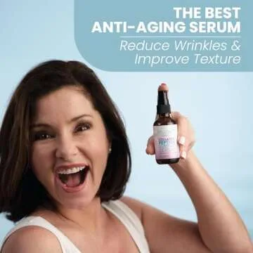 Collagen Peptide Serum - Anti Aging Collagen Serum for Face, Skin Brightening, Reduces Fine Lines & Wrinkles, Heals and Repairs Skin, Microneedling Serum with Hyaluronic Acid (2 oz)