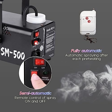 500W Mini Smoke Machine with Wireless Remote & Auto Mode