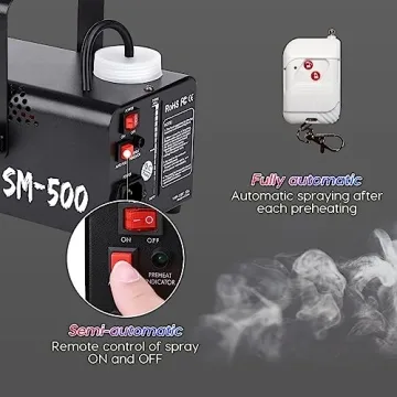 500W Mini Smoke Machine with Wireless Remote & Auto Mode