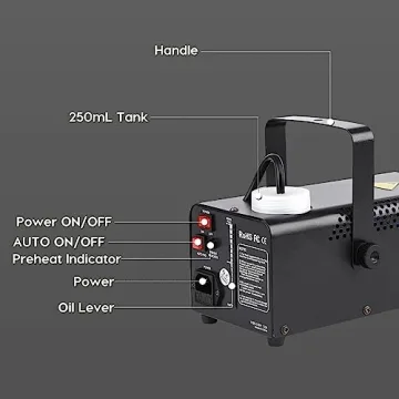 500W Mini Smoke Machine with Wireless Remote & Auto Mode